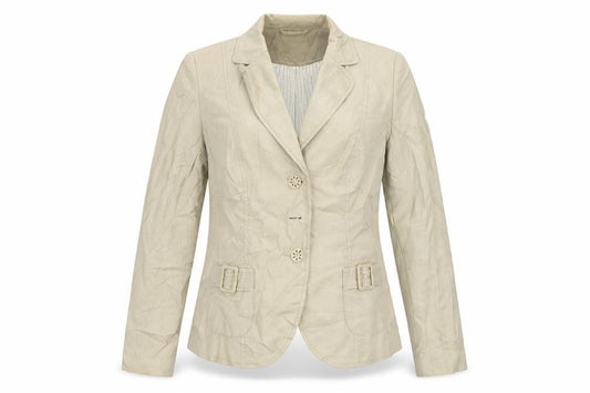 Front view of Marks & Spencer women’s grey jacket blazer, size UK 14