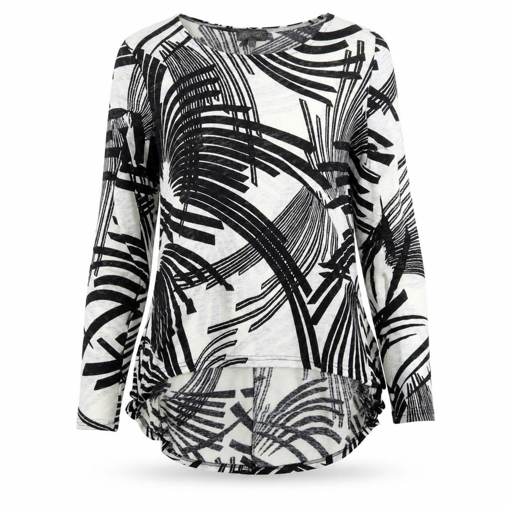 Front view of Apricot women’s white geometric basic blouse, size UK 10