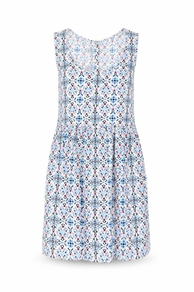 Divided by H&M Womens Blue Floral  Tank Dress  Size 12