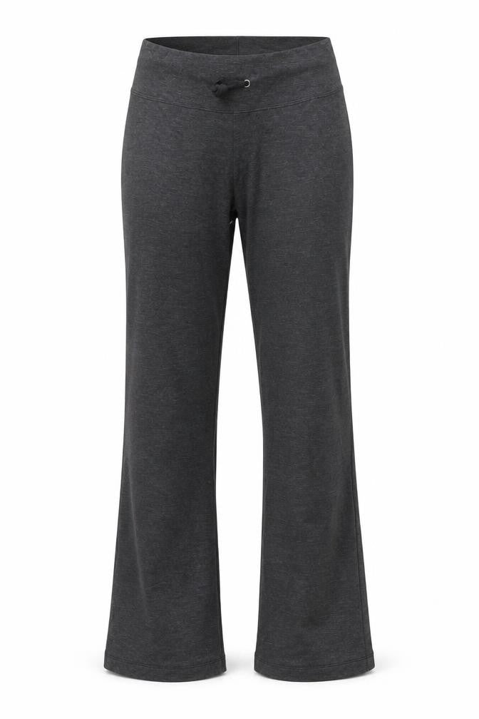 Front view of Preworn women’s grey trousers, size L, 31-inch leg
