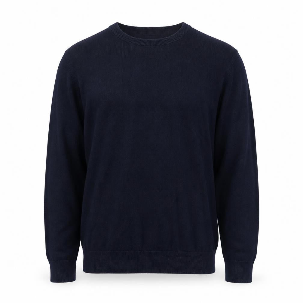 Front view of ACW men’s blue jumper, size L