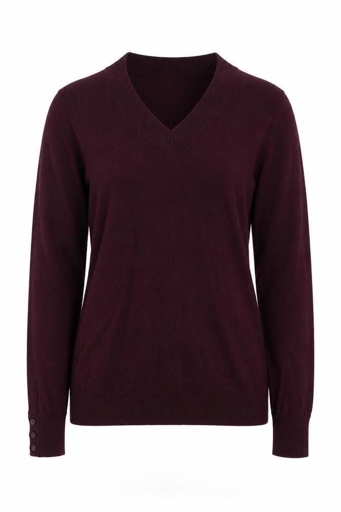 Front view of Gap women’s purple jumper, size S