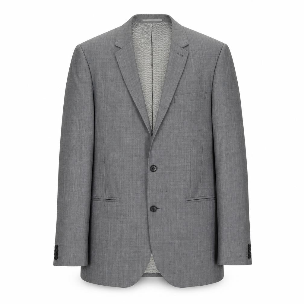 Front view of Next men’s grey jacket suit, size 38