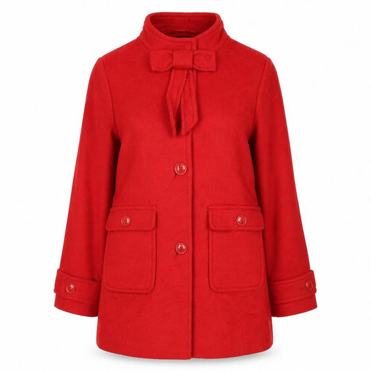 Front view of Next women’s red overcoat coat, size M