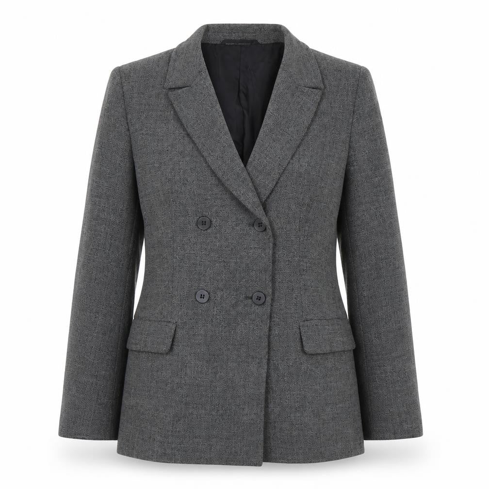 Front view of Planet women’s grey jacket blazer, size UK 8