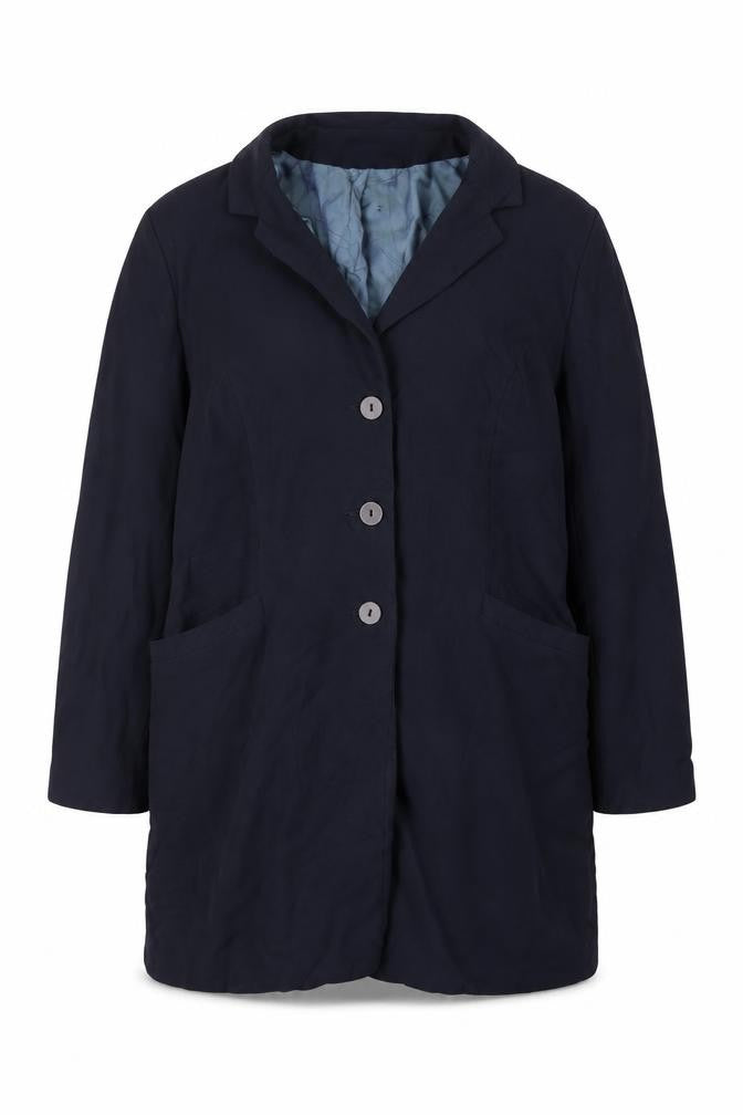 Front view of Debenhams women’s blue jacket blazer, size UK 16