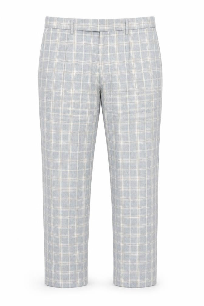 Topman Mens Blue Check  Capri Trousers Size 28 in L27 in