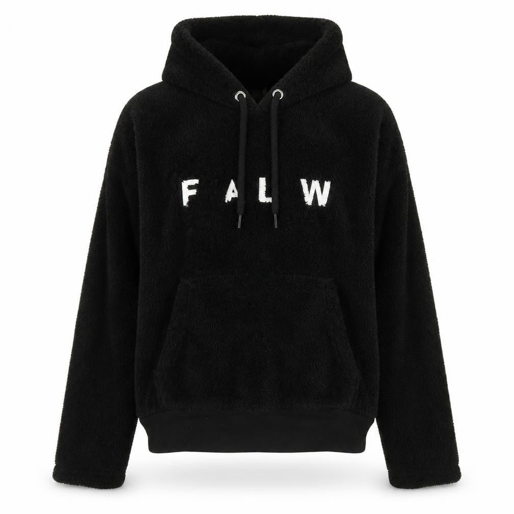Front view of Conclusion women’s black pullover hoodie, size UK 12