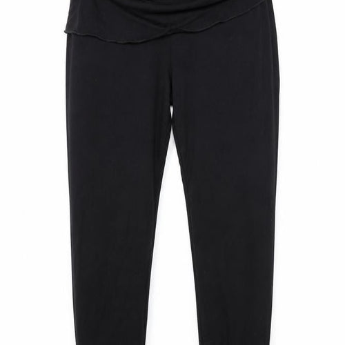 Pink Flame Womens Black   Carrot Leggings Size L L23 in