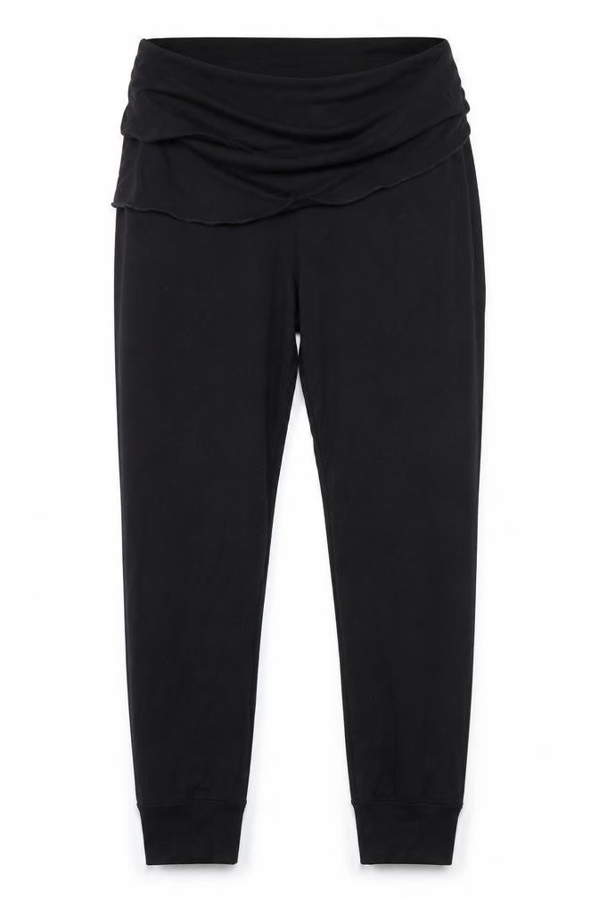 Pink Flame Womens Black   Carrot Leggings Size L L23 in