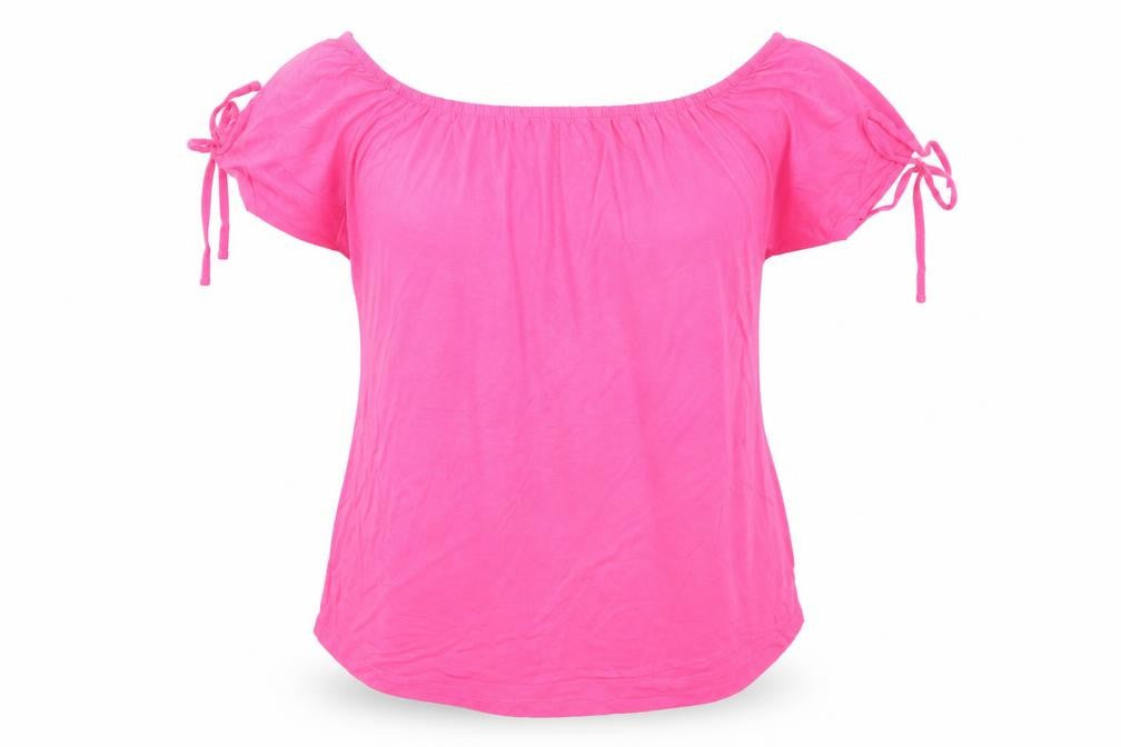 Front view of Be You women’s pink basic blouse, size UK 12