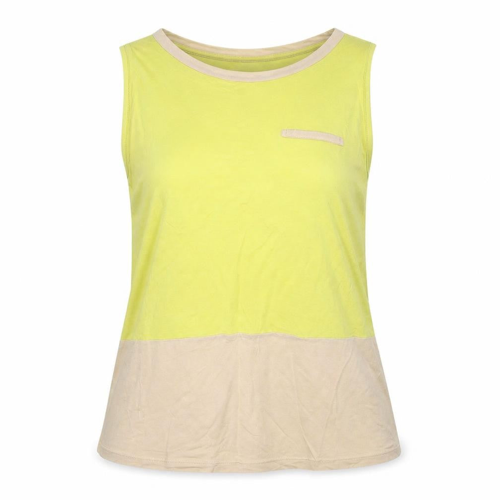 Front view of Next women’s yellow basic blouse, size UK 14