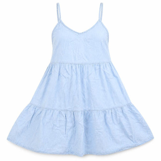 Front view of Denim Co women’s blue a-line, size UK 4