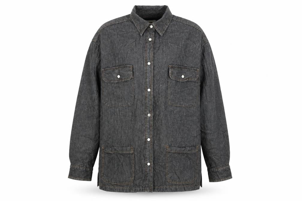 Front view of Stone River women’s grey jacket, size UK 16