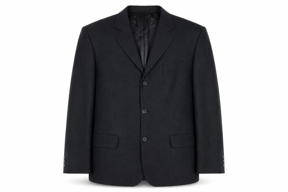 Front view of Principles men’s blue 3 piece suit jacket