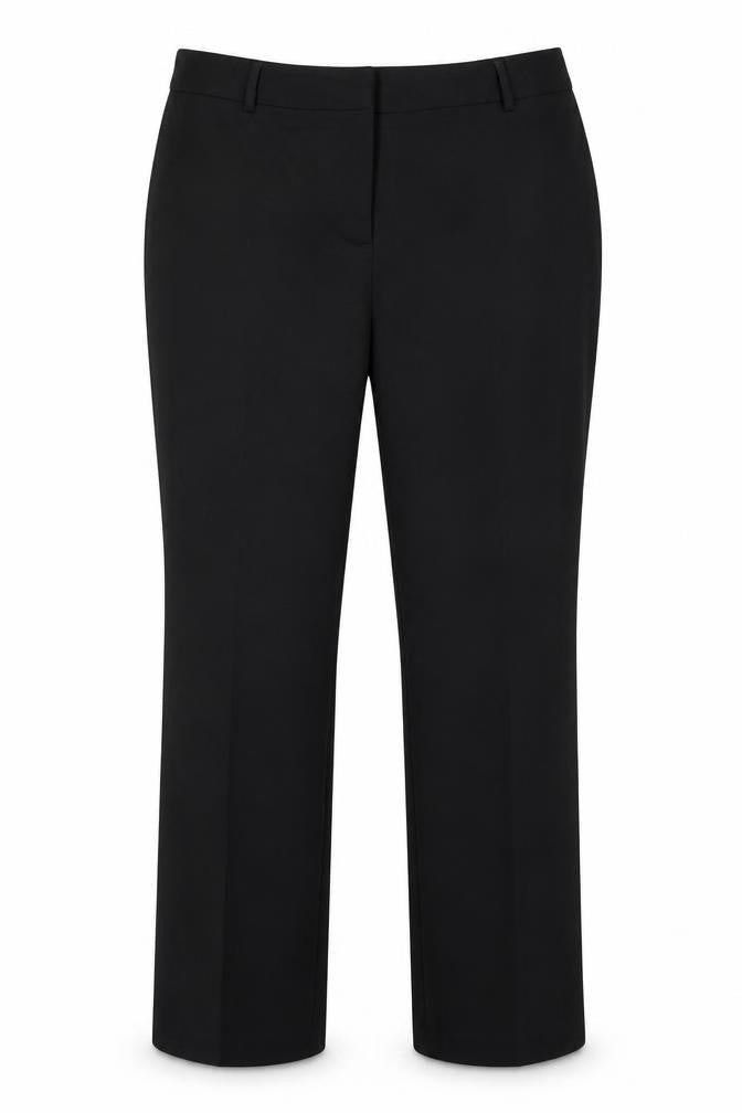 Front view of Papaya women’s black trousers, size UK 16, 24-inch leg