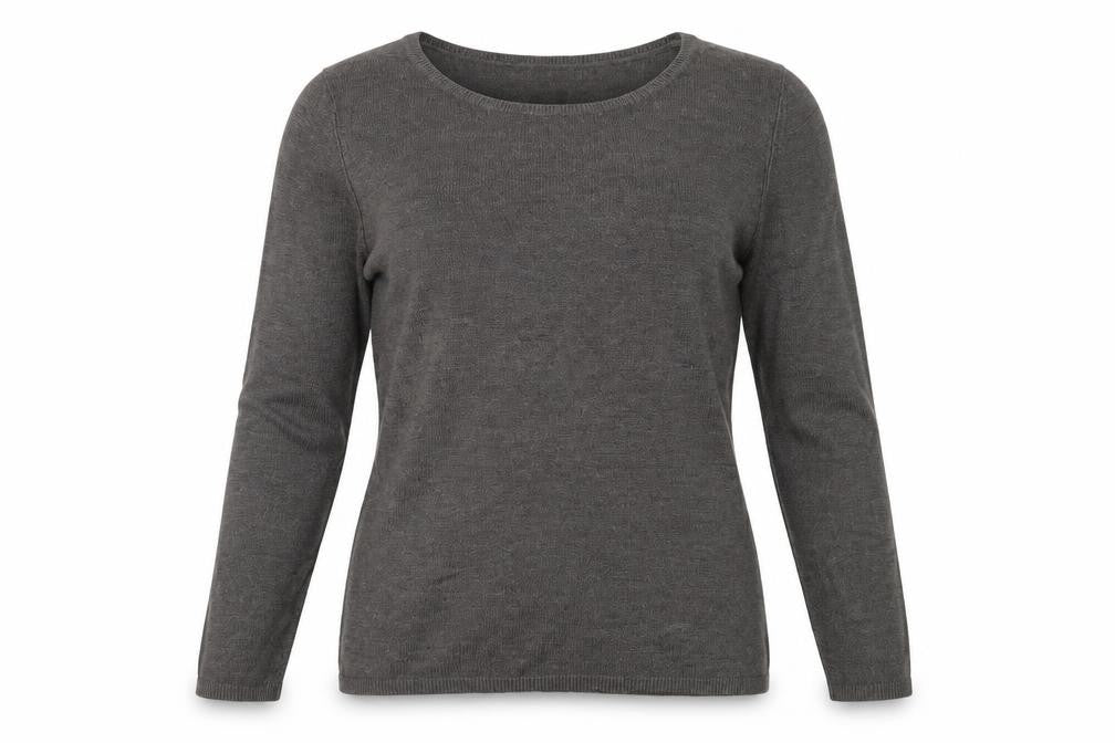 Front view of Matalan women’s grey jumper, size UK 14