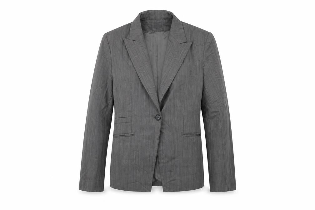 Front view of Joesph women’s grey jacket suit jacket, size M