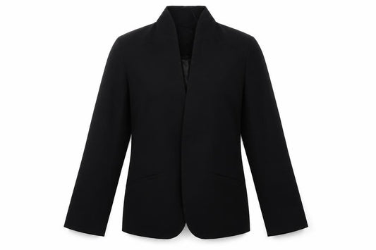 Front view of Oasis women’s black jacket blazer, size UK 10