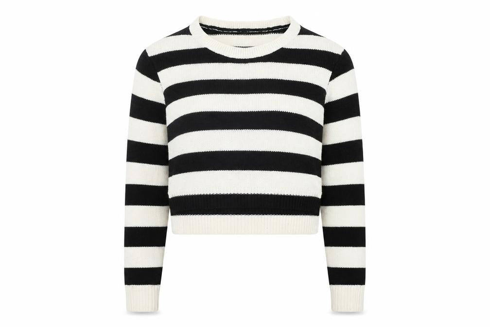 Front view of Divided women’s black striped jumper, size S