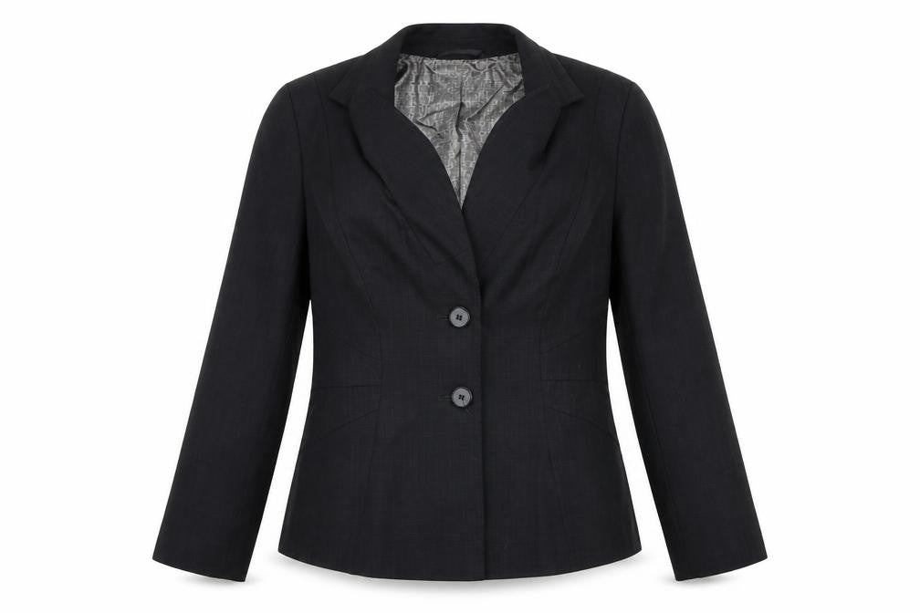 Front view of Debenhams women’s grey jacket suit jacket, size UK 16