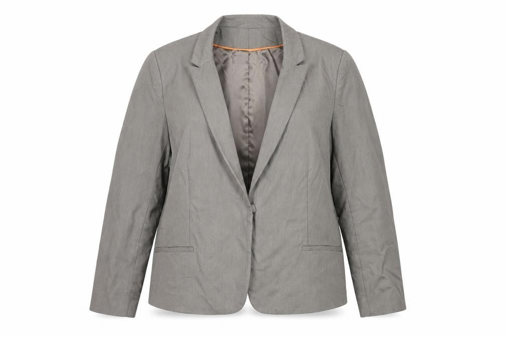 Front view of Papaya women’s grey jacket suit jacket, size UK 20