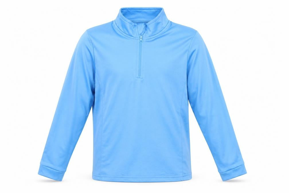 Front view of Crane boys’ blue jumper, size 7-8, years