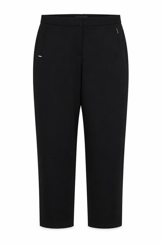 Front view of Marks & Spencer women’s black trousers, size UK 14, 28-inch leg