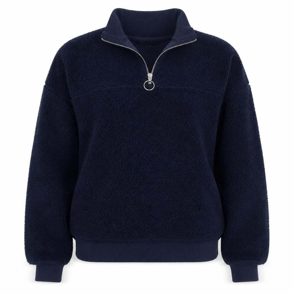 Front view of New Look women’s blue jumper, size UK 6