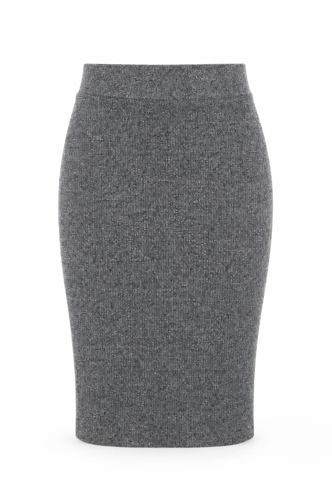 Front view of Next women’s grey a-line skirt, size UK 8