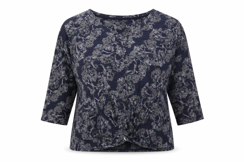 Front view of RJR.John Rocha women’s blue basic t-shirt, size UK 12