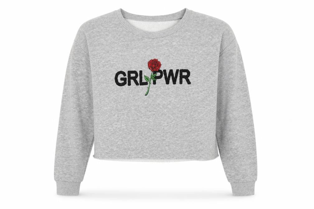 Front view of New Look girls’ grey pullover sweatshirt, size 12-13, years