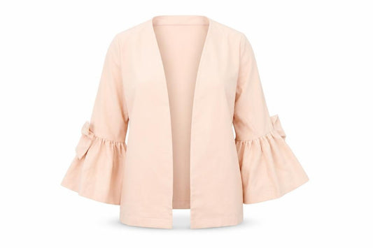 Front view of Very women’s pink jacket, size UK 8