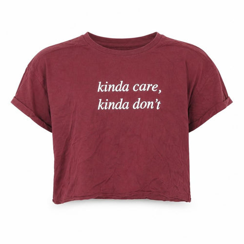 New Look Girls Purple   Cropped T-Shirt Size 12 Years  - kinda care kinda dont