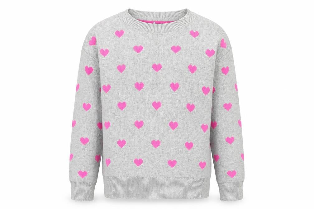 Front view of Gap girls’ grey jumper, size S