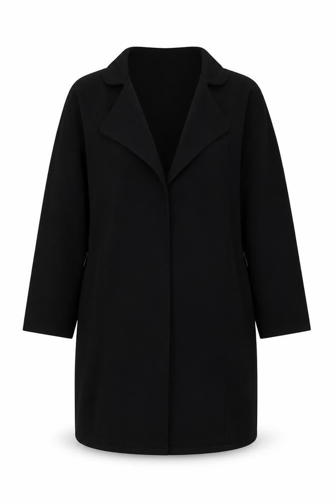 DOROTHEY PERKINS Womens Black   Jacket  Size 14  - Black, non fastening, lightweight longline jacket