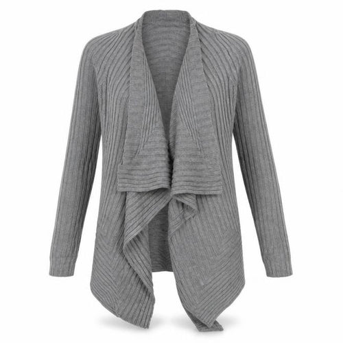 Preview Womens Grey   Cardigan Jumper Size S  - Waterfall Cardigan