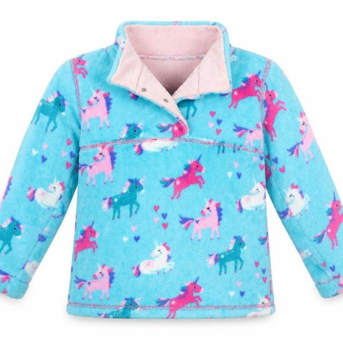 Equitech Girls Multicoloured Animal Print  Pullover Casual Size XL  - Unicorn logo Fleece