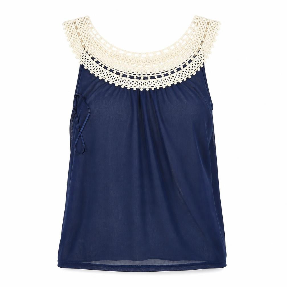 Front view of Primark women’s blue basic blouse, size UK 6