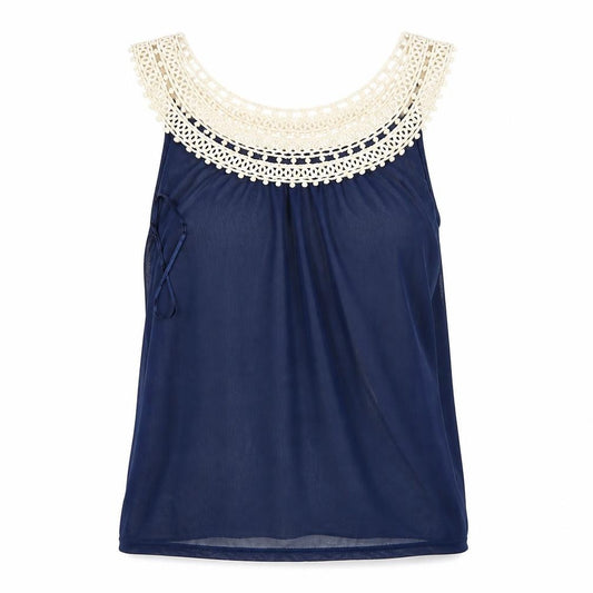 Front view of Primark women’s blue basic blouse, size UK 6