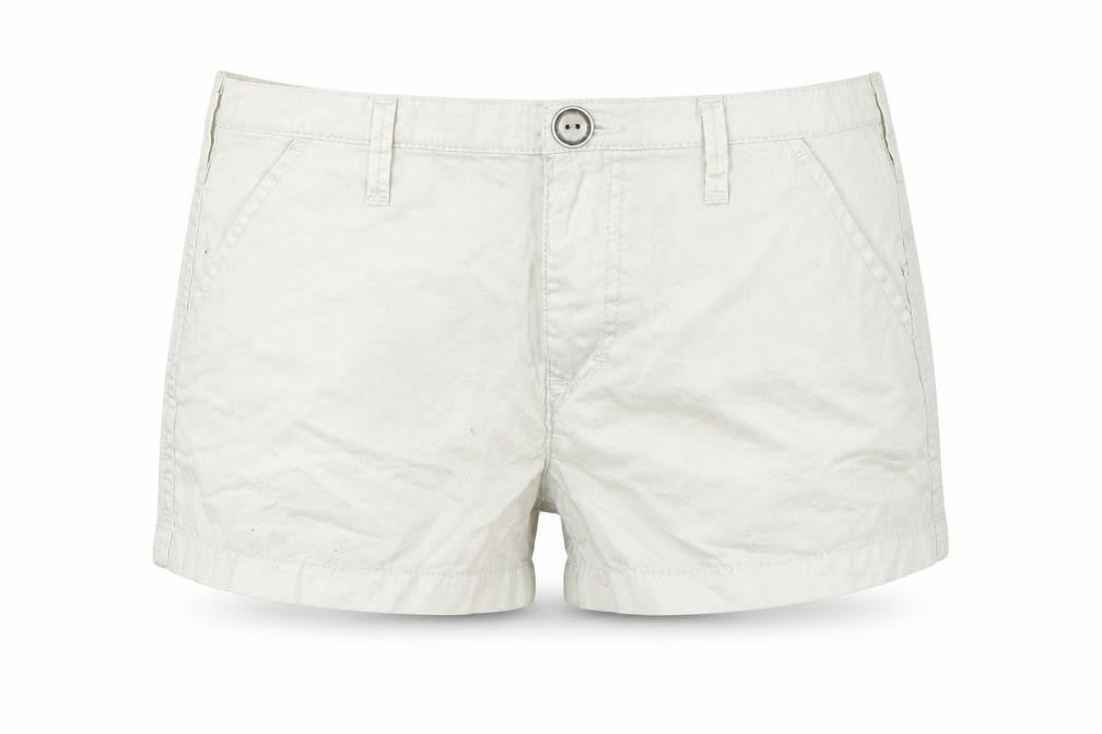 Front view of George women’s grey hot pants shorts, size UK 4