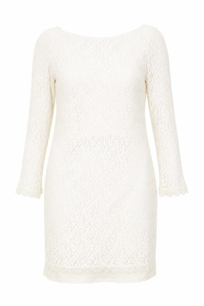 Front view of Atmosphere women’s beige shift, size UK 10