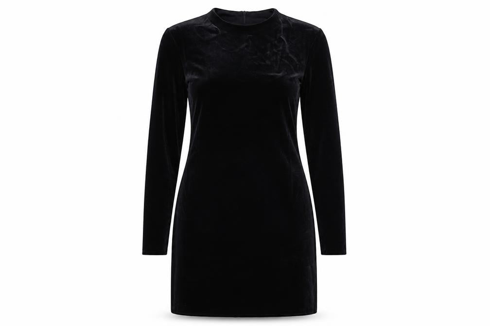 Front view of H&M women’s black a-line, size M
