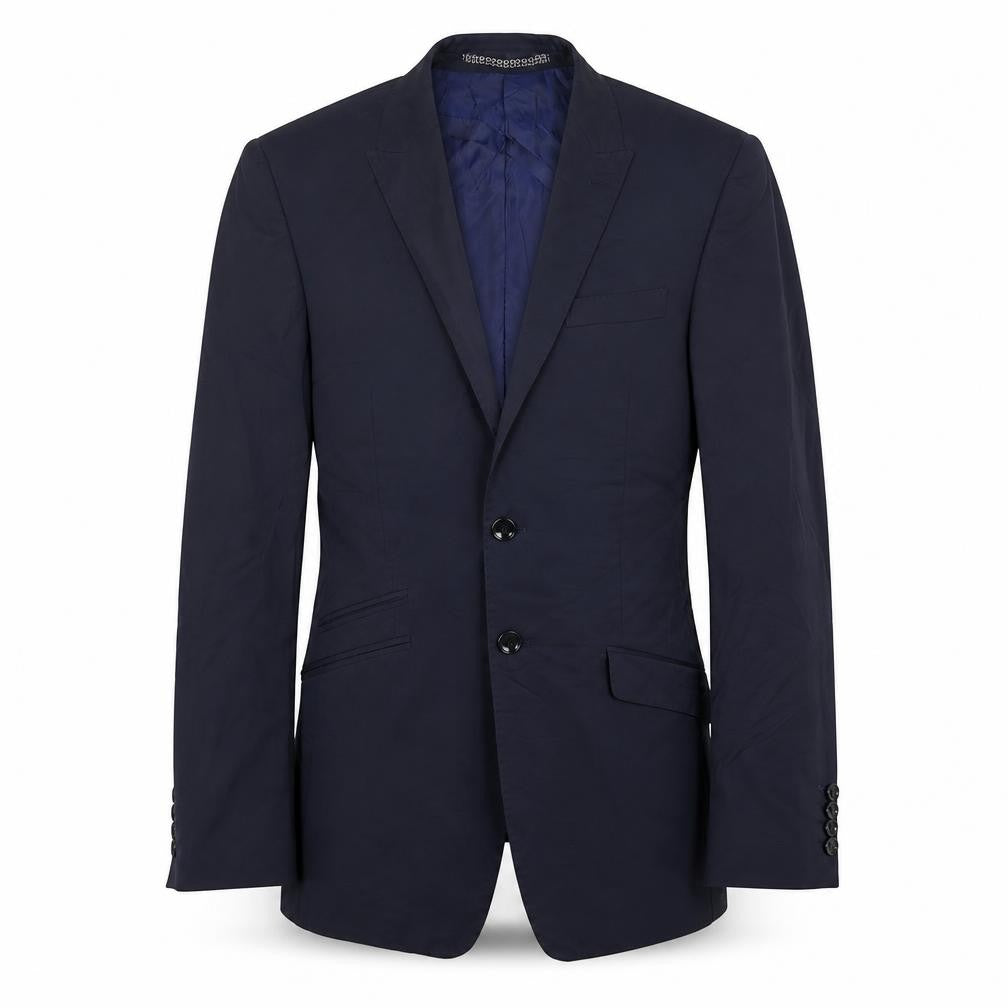 Front view of Autograph men’s blue jacket suit jacket, size 34