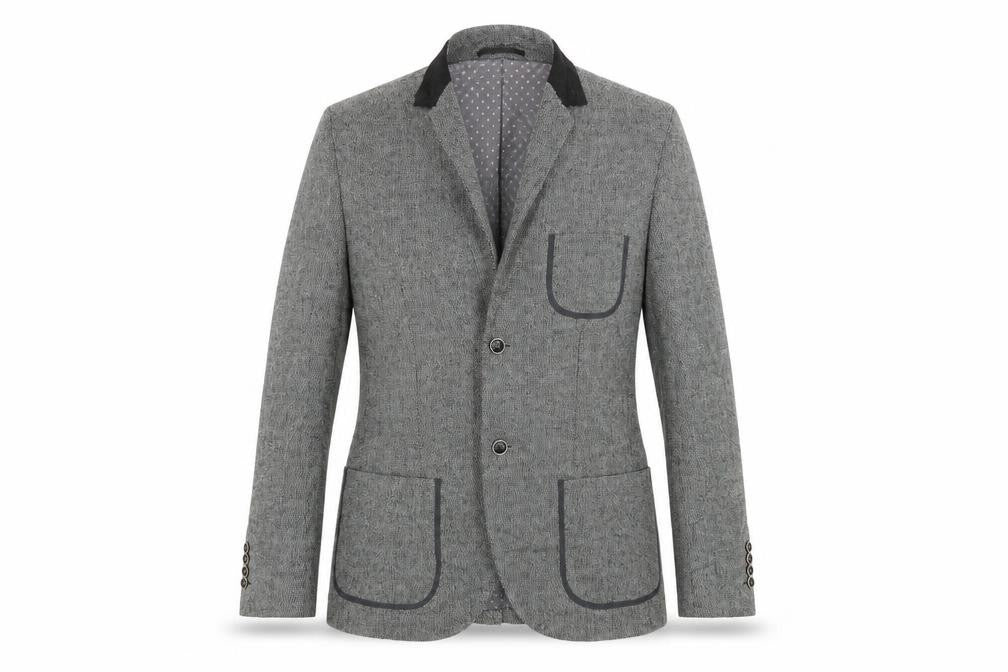 Front view of Twisted Soul women’s grey jacket, size UK 36