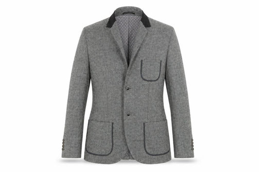 Front view of Twisted Soul women’s grey jacket, size UK 36
