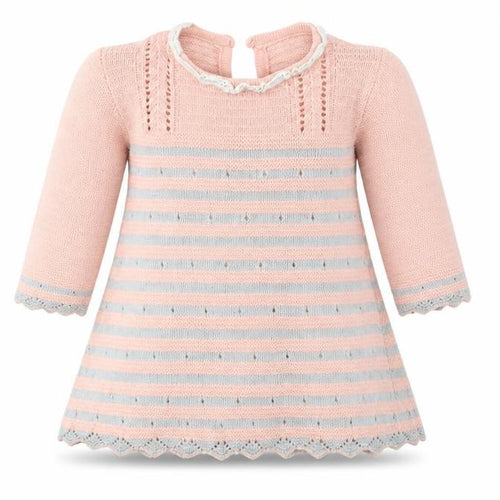 Fruit de ma passion Girls Pink Striped  Pullover Jumper Size 12-18 Months