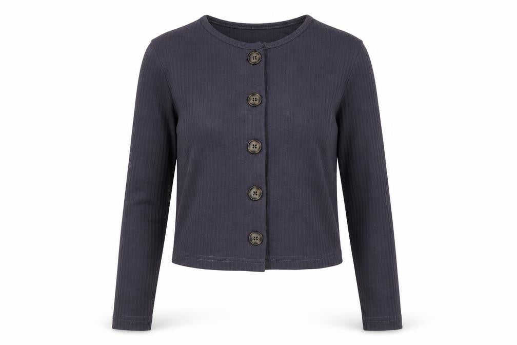 Front view of Missguided women’s purple basic blouse, size UK 6