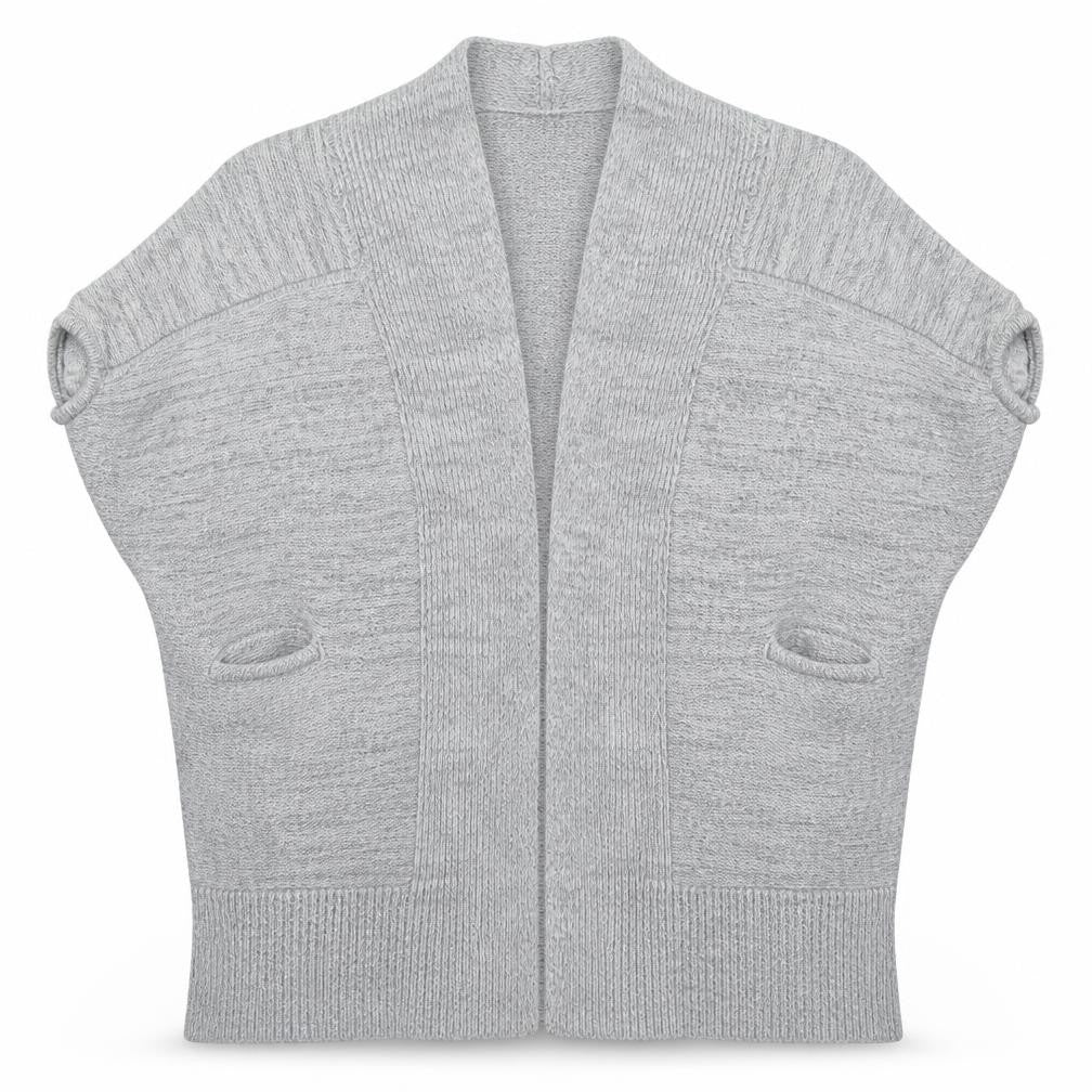 Front view of Next women’s grey cardigan jumper, size S