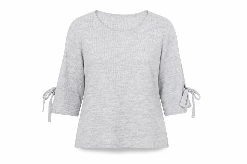Front view of Tu women’s grey jumper, size UK 12